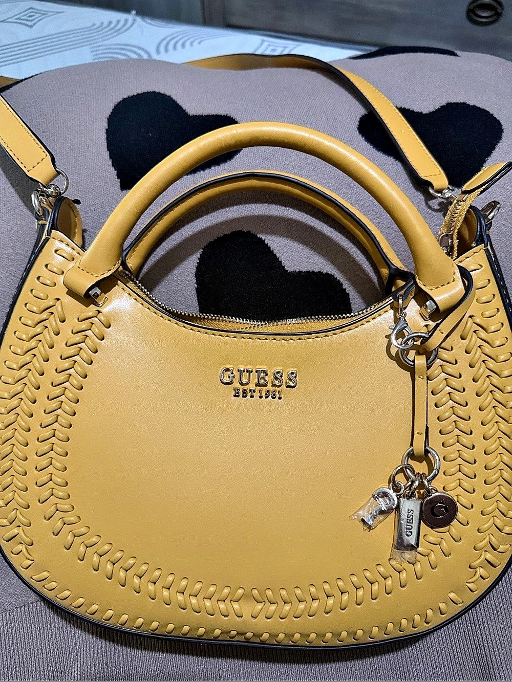 Guess Tatum Satchel Bag in Yellow